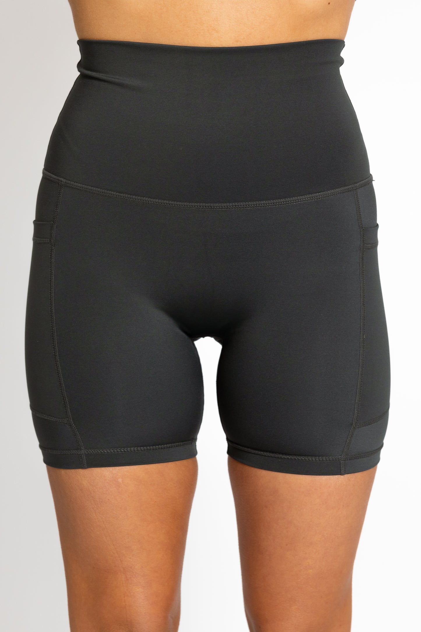 Premium Ultra High Waist 6" Bike Shorts - Forest Green - Noosa Active