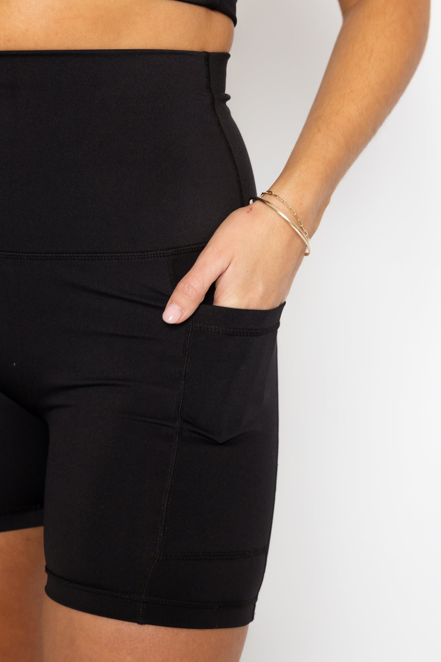 Premium Ultra High Waist 6" Bike Shorts - Black - Noosa Active