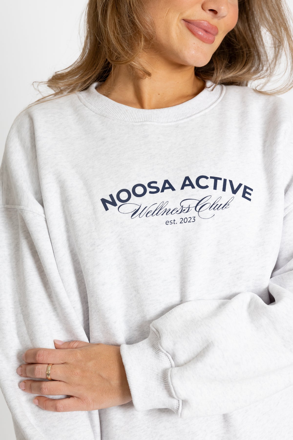 Heritage Crew Neck Jumper - Grey Marle - Noosa Active