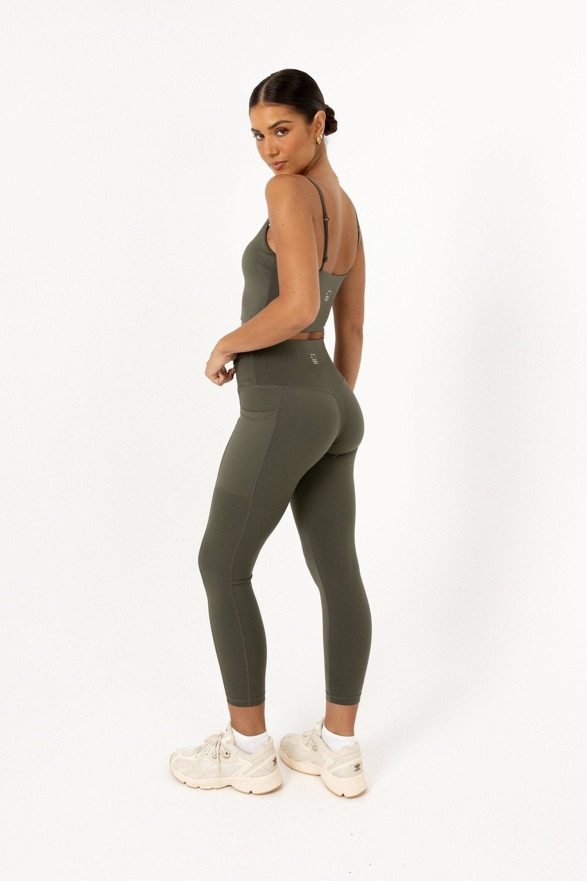 Noosa Active Bottoms Premium 7/8th Length Leggings - Olive